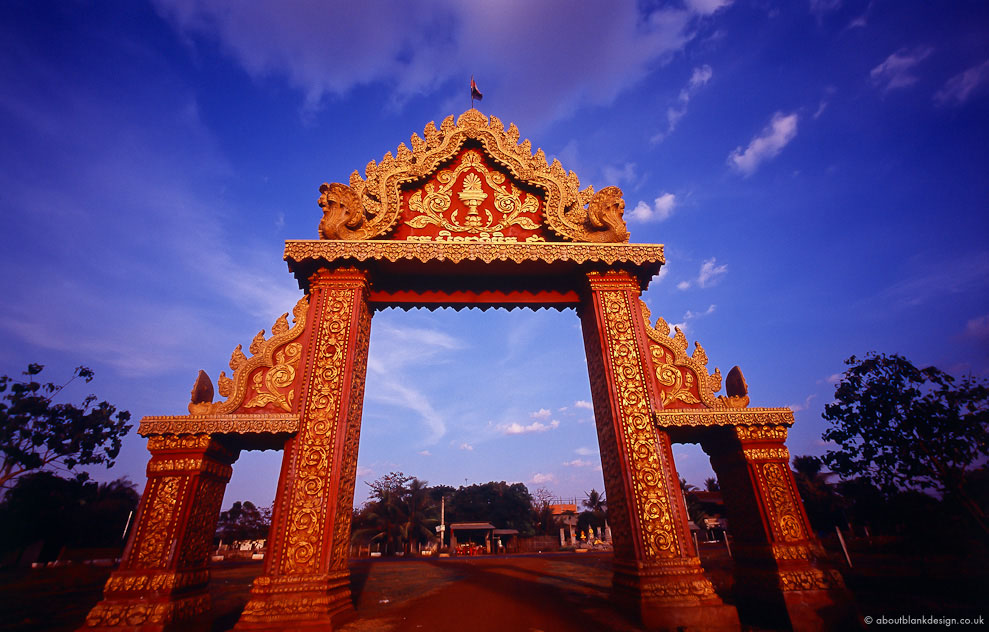#18 Archway in the evening sun. Somewhere between Siem Reap and Phnom Penh.