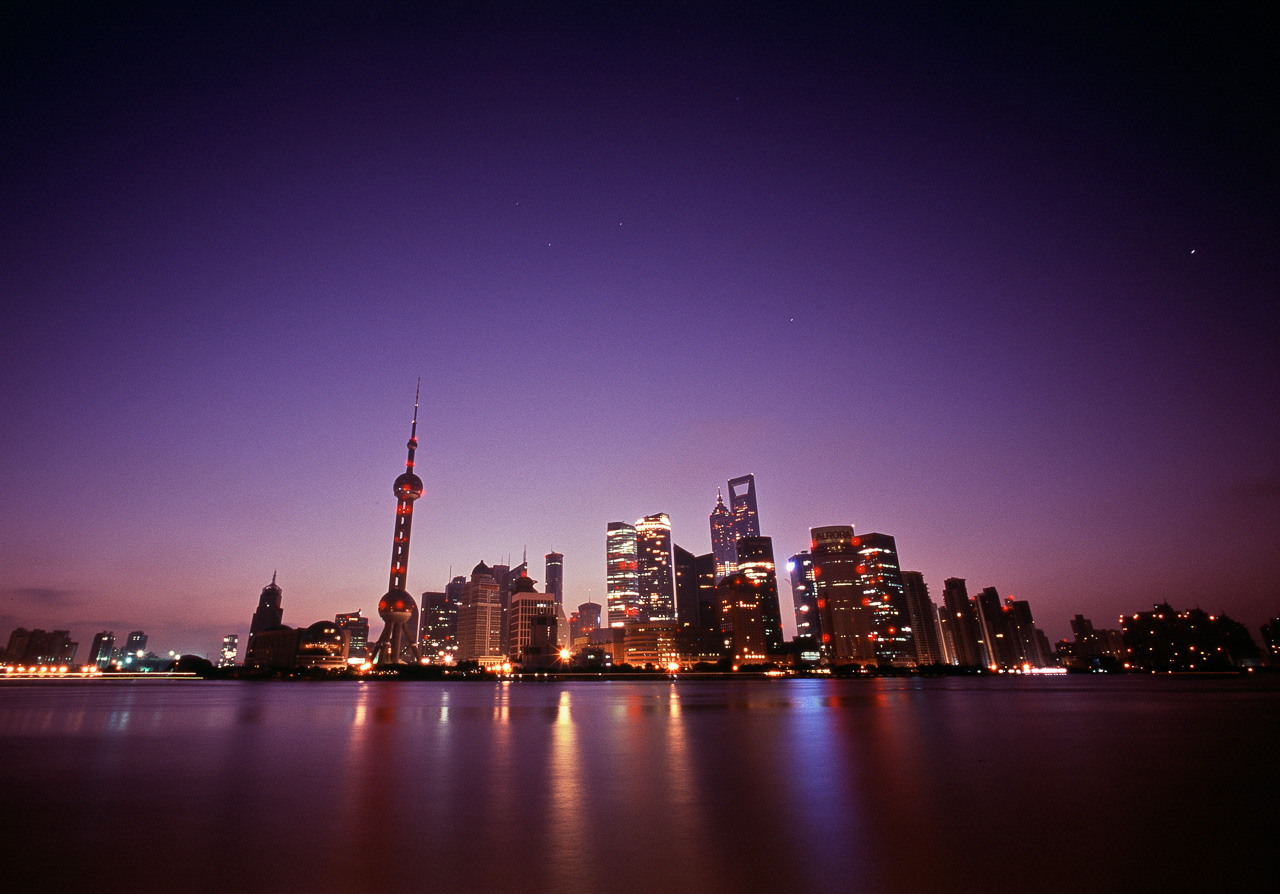 #4 ...to shoot this. Pudong from the Bund, at dawn. Also, Venus.