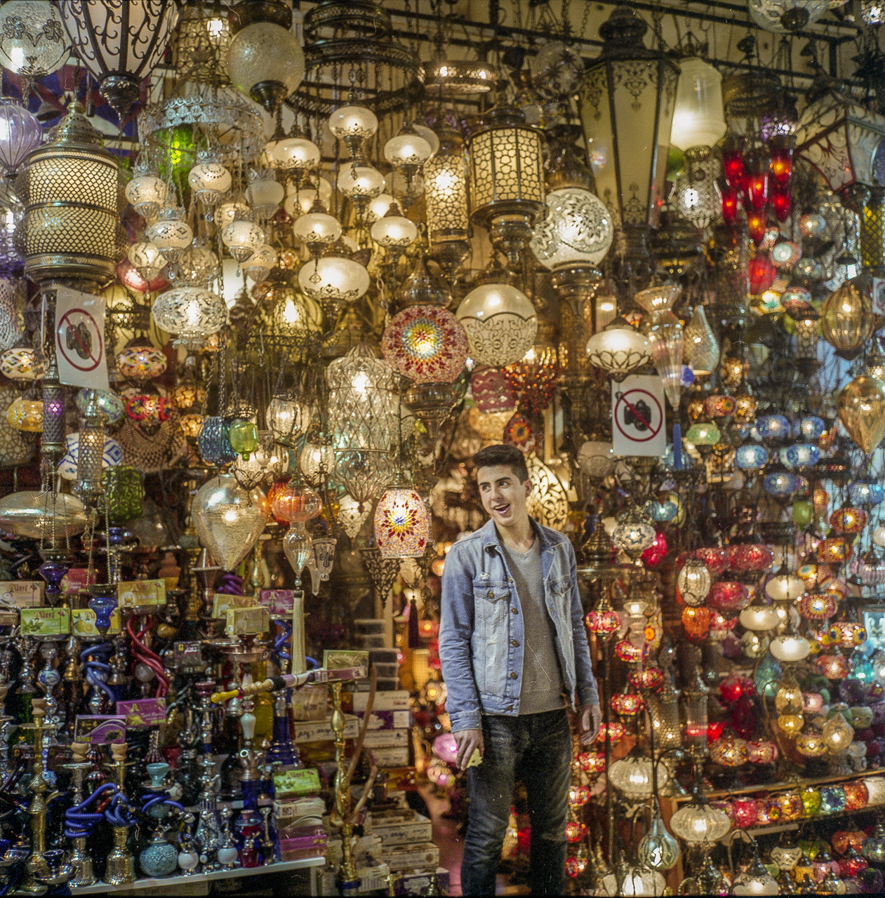 #2 Lamps and dude and no photo.